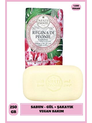 Nesti Dante With Love And Care Regina Di Peonie Gül Şakayık Sabun Vegan Bakım 250 Gr