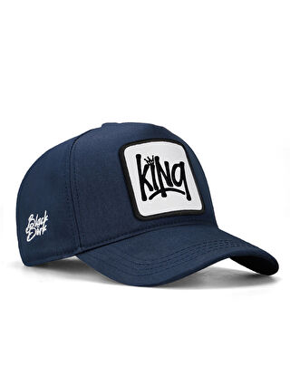 BlackBörk V1 Baseball Kids King - 1bs Kod Logolu Unisex Lacivert Çocuk Şapka (CAP)