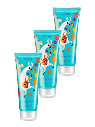 AVON Lama Dude Naturals Çilek Kokulu Çocuk El Kremi 75 Ml. Üçlü Set