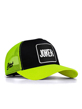 BlackBörk Yeşil V1 Trucker Joker - 1sb Kod Logolu Unisex Neon Siperli Neon-siyah Şapka (CAP)