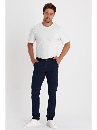 Explode Erkek Slim Fit Yan Cep Chino Pantolon İndigo