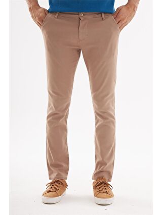 Explode Kahverengi Erkek Slim Fit Yan Cep Chino Pantolon Camel