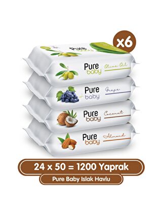 Pure Baby Islak Havlu 24x50 (1200 Yaprak)