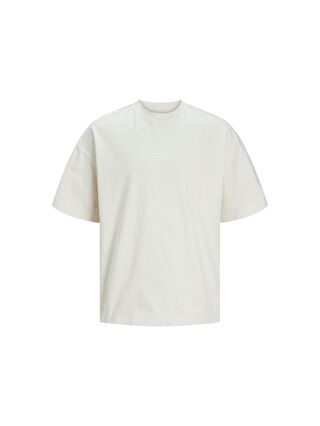 Jack & Jones Santorini Crew Neck Erkek Ekru Yuvarlak Yaka Tişört