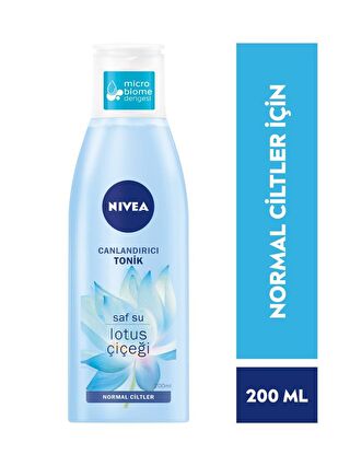 NIVEA Canlandırıcı Tonik 200 ml Normal Ciltler Yüz Temizleme Saf Su Ve Lotus Çiçeği