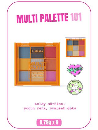 Callista Multi Palette Eyeshadow Göz Farı Paleti 101 Colors On Fire