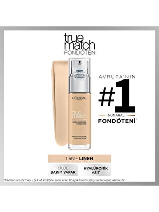 L'Oreal Paris True Match Bakım Yapan Fondöten 1.5 Linen (30 ml)