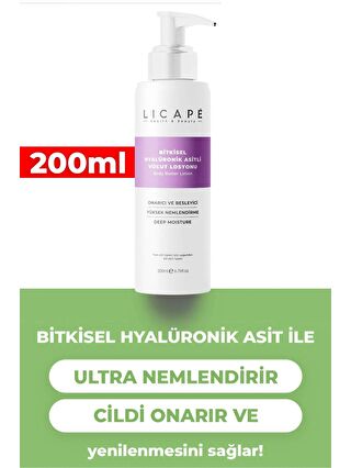 Licape Bitkisel Hyalüronik Asitli Vücut Losyonu 200 ml