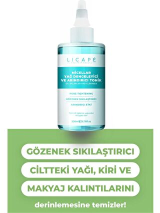 Licape Gözenek Sıkılaştırıcı Arındırıcı Yağ Dengeleyici Tonik 200 ml