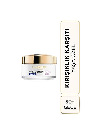 L'Oreal Paris Yaş Uzmanı 50+ Kırışıklık Karşıtı Yenileyici Gece Kremi