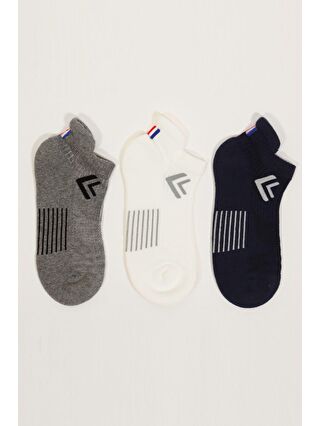 Beyaz-Lacivert-Açık Gri