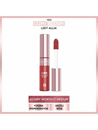 L'Oreal Paris Lumi Blush Likit Allık - Glowy Worth It Medium