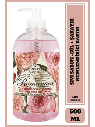 Nesti Dante Romantica Florentine Nemlendirme Gül ve Şakayık Sıvı Sabun 500 ML