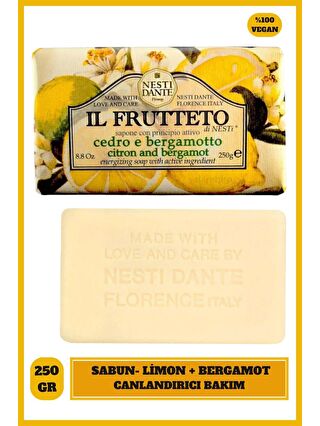 Nesti Dante Sabun IL Frutteto Limon ve Bergamot Vegan Bakım 250 g