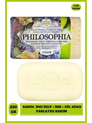 Nesti Dante Philosophia Cream İnci Özlü İris ve Gül Ağacı Parlatıcı Nemlendirici Sabun Vegan Bakım 2