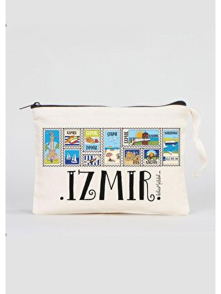 Bikutumutluluk İzmir'e Mektuplar Souvenir İzmir Makyaj Çantası Clutch Kalemlik