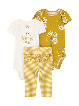 Carter's Karışık Kız Bebek Body Pantolon Set 3'lü Takım