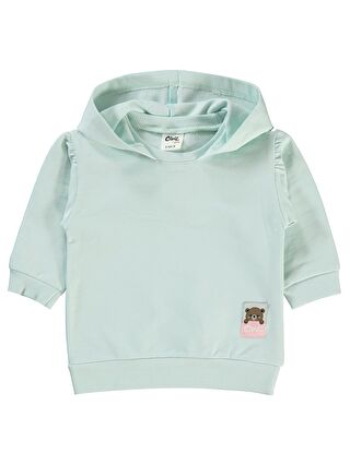 Civil Baby Kız Bebek Kapüşonlu Sweatshirt 6 18 Ay Mint Yeşili