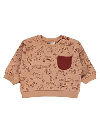 Civil Kahverengi Baby Erkek Bebek Sweatshirt 6-18 Ay Sütlükahve