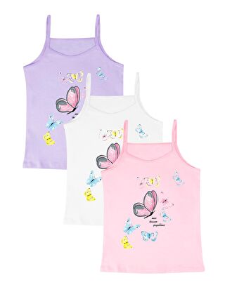 Beyaz-Lila-Açık Pembe