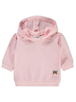 Civil Pembe Baby Kız Bebek Kapüşonlu Sweatshirt 6 18 Ay Pudra