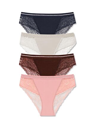 Lacivert-Ekru-Kahverengi