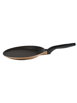 Serenk Kahverengi Fun Cooking Defne Alüminyum Döküm Granit Kaplama Krep Tava 22 cm Sarı