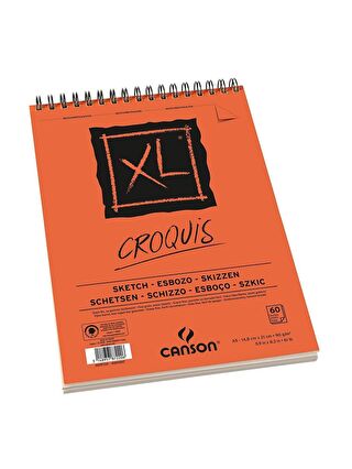 Canson Croquis XL Albüm 90 Gram Üstten Spiralli A5 50 Yaprak Eskiz Blok