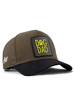 BlackBörk V1 Baseball Dog Dad - 2 Kod Logolu Unisex Haki-Siyah Siperli Şapka (Cap)