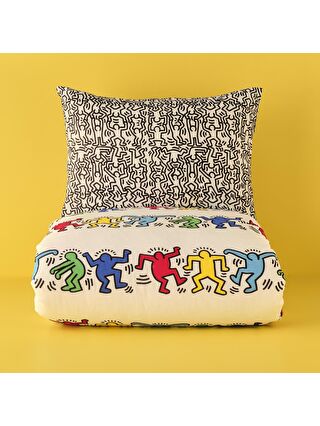 Bella Maison Karışık %100 Pamuk Ranforce Keith Haring Tek Kişilik Nevresim Seti