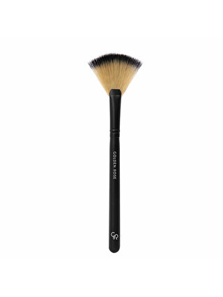 Golden Rose Fan Brush