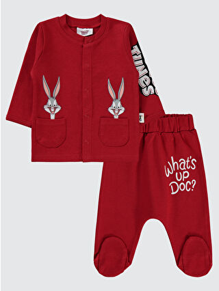 Civil Bugs Bunny Erkek Bebek Pijama Takımı 1-6 Ay Kırmızı