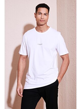 Buratti Beyaz % 100 Pamuk Bisiklet Yaka Regular Fit T Shirt 5902757