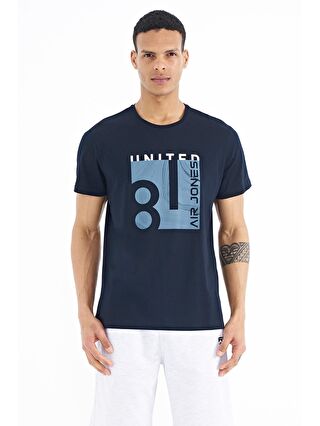 AIR JONES George Lacivert Standart Kalıp Erkek T-Shirt - 88220