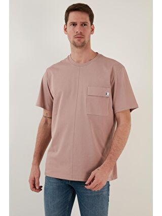 Buratti Pembe % 100 Pamuk Relaxed Fit Bisiklet Yaka T Shirt 5902605