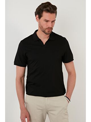 Buratti Siyah Slim Fit Pamuklu Polo T Shirt 5902141