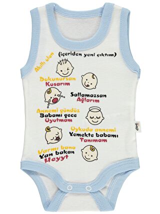 Civil Baby Bebek Çıtçıtlı Badi 1-36 Ay Mavi