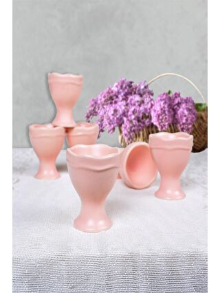 Keramika Mat Açık Pembe Juliet Yumurtalık 07 Cm 6 Adet