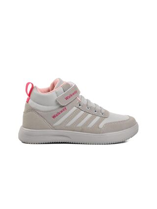 Walkway Mavi Buz-Pudra Unisex Cırtlı Çocuk Hi Sneaker Mely Hi-F