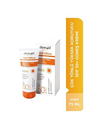 DERMOKIL Sun Cream Çok Yönlü Yüksek Koruyucu Güneş Kremi SPF 50+ 75 ml