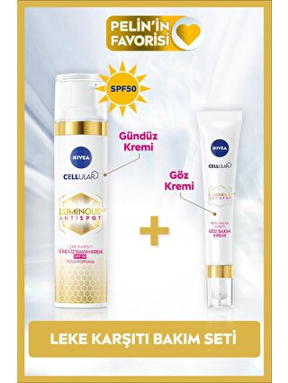 NIVEA Luminous630 Yüksek Güneş Korumalı Leke Karşıtı Spf50 Gündüz Yüz Kremi 40 ml Ve Göz Kremi