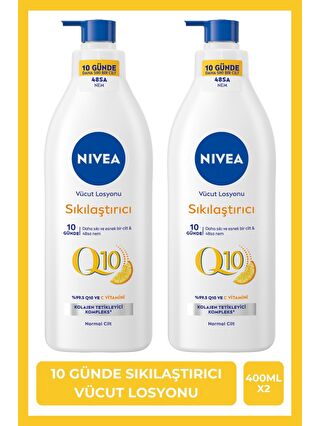 NIVEA Q10 Sıkılaştırıcı Vücut Losyonu 4000ml, C Vitamini, Nemlendirici, Esnek ve Elastik Cilt, X2 Adet