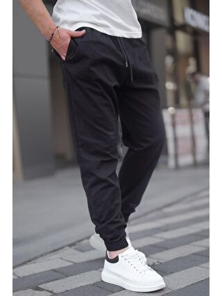 MADMEXT Siyah Relaxed Jogger Pantolon 6853