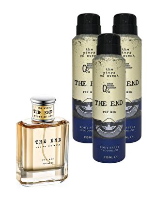 The End EDT Erkek Parfüm 100 ml ve Deodorant 150 ml 3 Adet