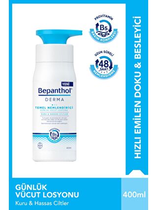 Bepanthol Derma Temel Nemlendirici Günlük Vücut Losyonu 200 ml l Kuru ve Hassas Ciltler