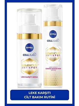 NIVEA Luminous630 Leke Karşıtı Seri, Spf50 Gündüz Yüz Kremi 40 ml Ve Cilt Serumu, Hyaluronik Asit 30 ml