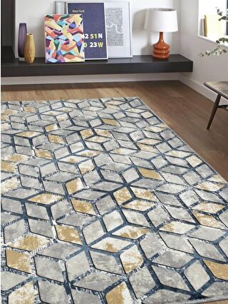 Gri-Lacivert-Açık Sarı