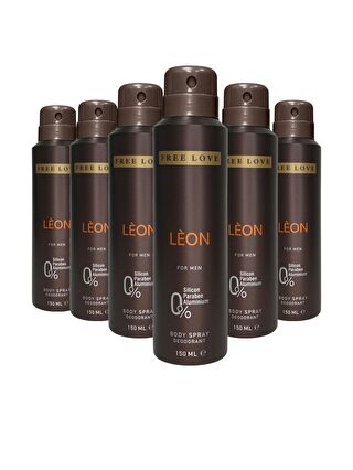 Free Love Leon Erkek Deodorant 150 ml 6 Adet