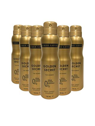 Free Love Golden Secret Kadın Deodorant 150 ml 6 Adet