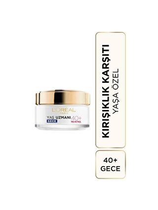 L'Oreal Paris Yaş Uzmanı 40+ Kırışıklık Karşıtı Sıkılaştırıcı Gece Kremi